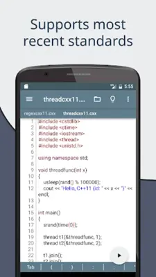 Cxxdroid - C/C++ compiler IDE android App screenshot 14